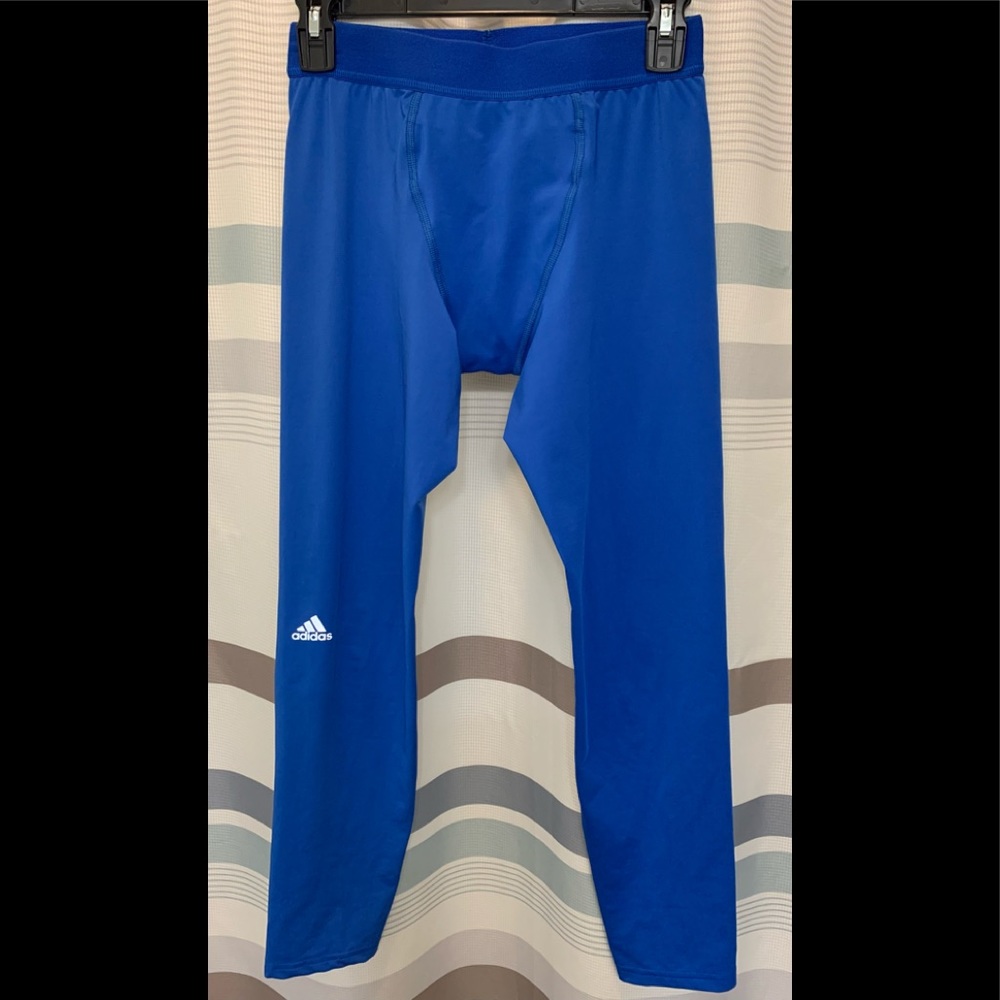 adidas Boys Royal Blue Climalite Compression Leggings Football Basketball